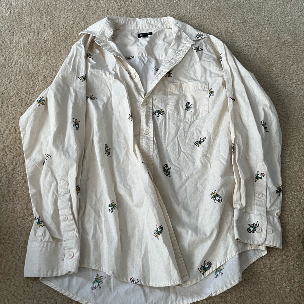 Grilling Santa Button Down shirt